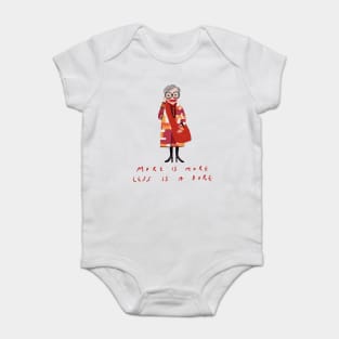 Iris Apfel inspired, woman in red Baby Bodysuit